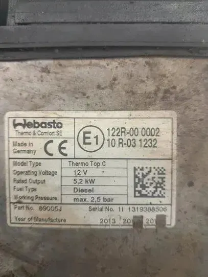 Webasto verwarming OEM 10R031232 voor Citroën Berlingo image 5