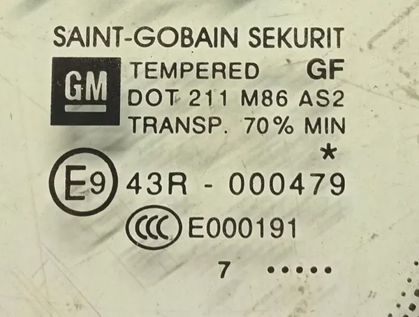 Karossglas vänster fram OEM 000479 ATI Opel Corsa D image 3