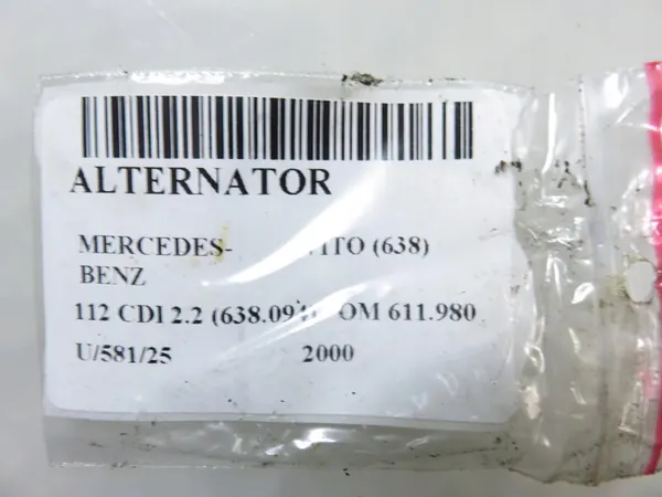 Vaihtovirtageneraattori Mercedes Vito CDI 2.2 A0101549602 image 2