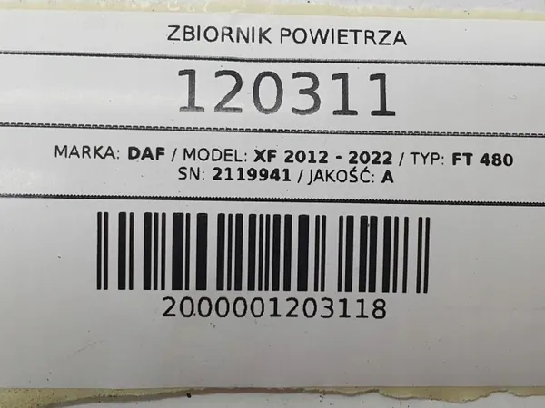 Luchttank OEM 2119941 7L voor DAF XF 106 Lift 2021 image 7