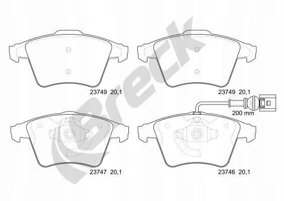 Front Brake Pads BRECK 23746 10 703 10 image 9