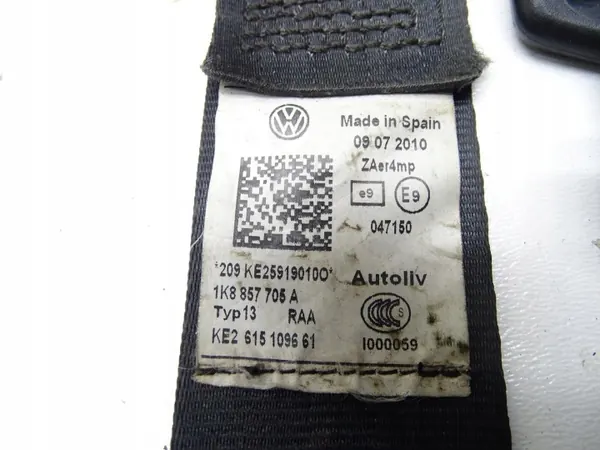 Säkerhetsbälte vänster fram OEM 1K8857705A VW Scirocco image 7