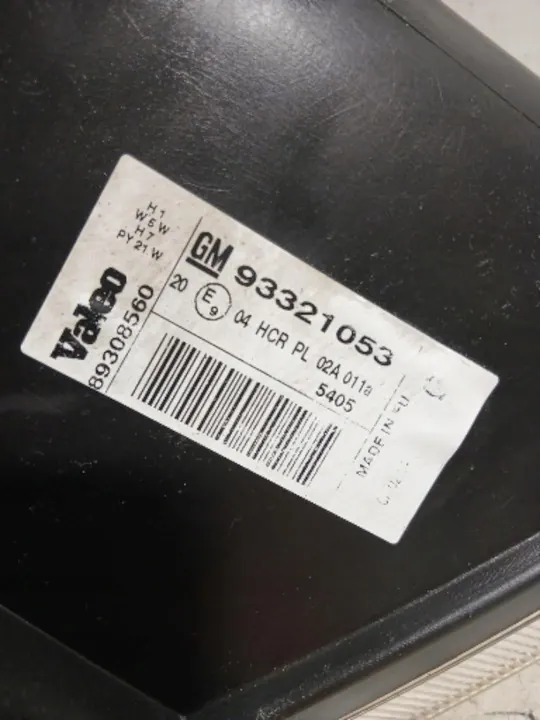 Faros Delantero Derecho Opel Meriva A 93321053 image 3