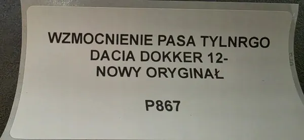 OEM 850422928R Achterzitriem Versteviging Dacia image 6
