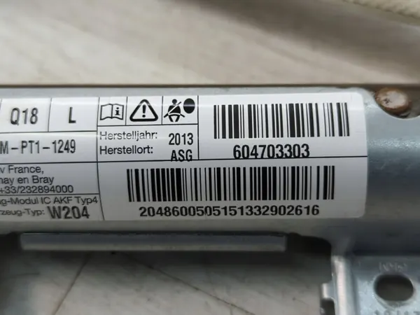 OEM 604703303 Vänster airbaggardin Mercedes C W204 image 3