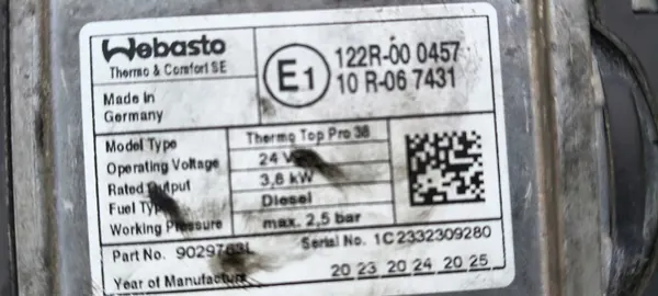Scania Webasto Thermo Top Pro 38 3.8kW OEM 9029763L image 5
