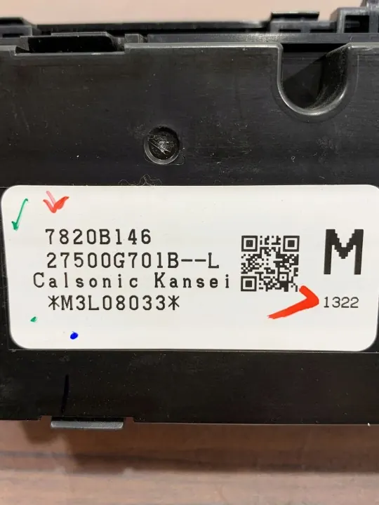 Panneau climatisation OEM 7820B146 pour Mitsubishi Outlander image 5