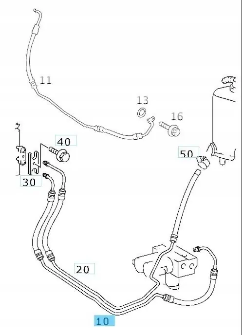 Cable suspensión OEM 2309975082 para Mercedes SL R230 image 8