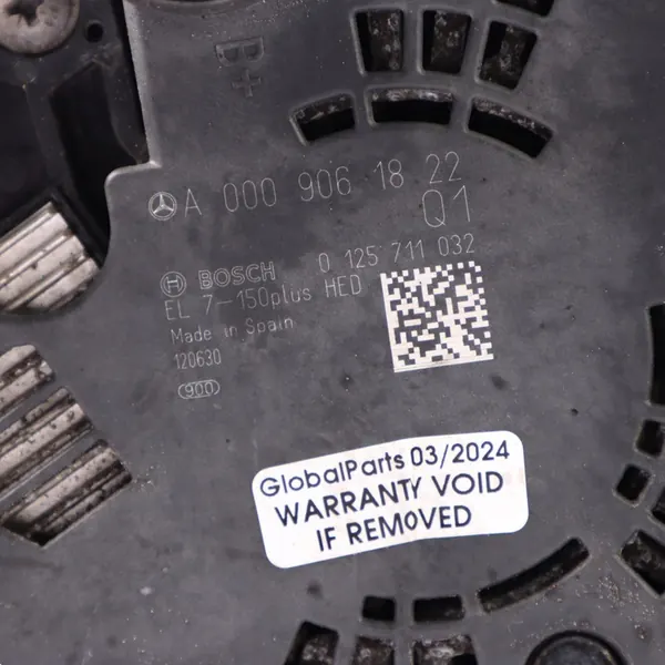 150A Alternaattori Mercedes W212 W447 X253 C238 M274 A0009060922 image 8