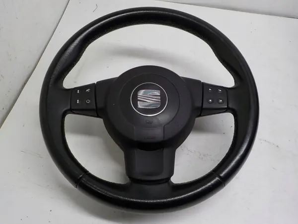 Volante couro SEAT OEM 5P0419091RX K85 com airbag image 2