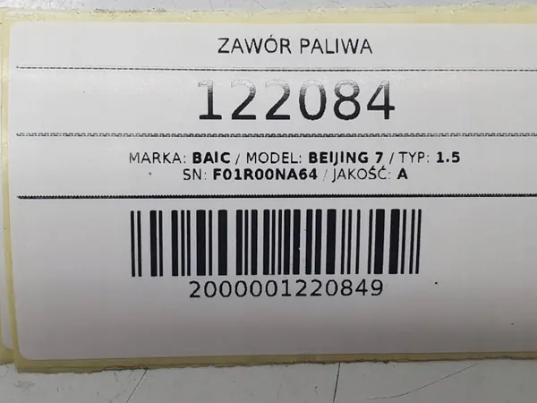 Válvula de bomba inyección OEM F01R00NA64 - Usado image 6