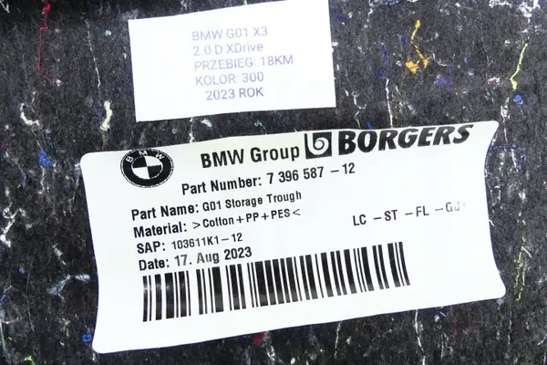 Suelo de maletero BMW OEM 7396587 para X3 G01 LCI 20dX image 9