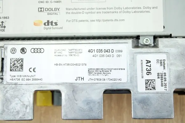 MMI-navigationsläsare Audi A6 C7 OEM 4G1035043D image 8