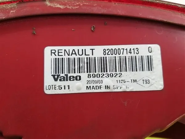 Lámpara trasera izquierda Renault Clio II 1998-2001 Valeo 8200071413 image 5