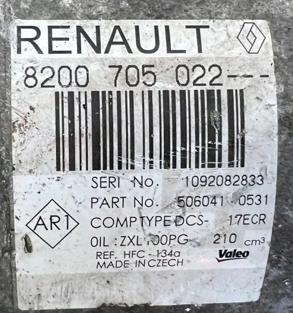 Ilmastointikompressori OEM 8200705022 Renault 2.0 DCI image 3