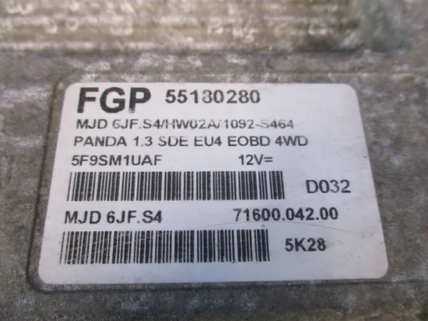 Moottorin ohjausyksikkö Fiat Panda 1.3 Multijet image 4