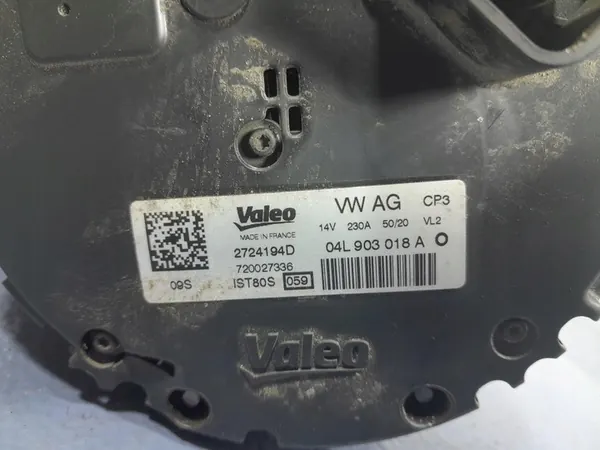 AUDI Q5 II FY LIFT 2.0 TDI Vaihtovirtageneraattori 230A 04L903018A image 4