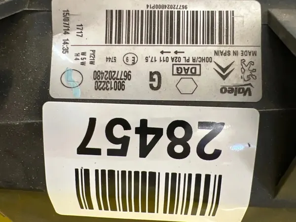 Faros delanteros izquierdo PEUGEOT PARTNER 2015 9677202480 image 2