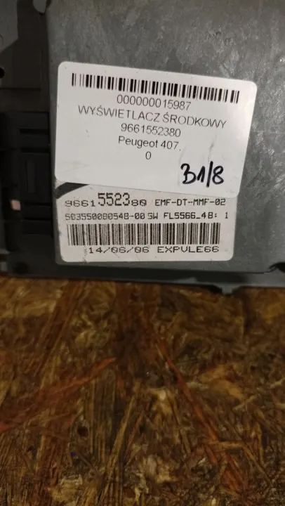 Peugeot 407 navigointinäyttö OEM 9661552380 image 4