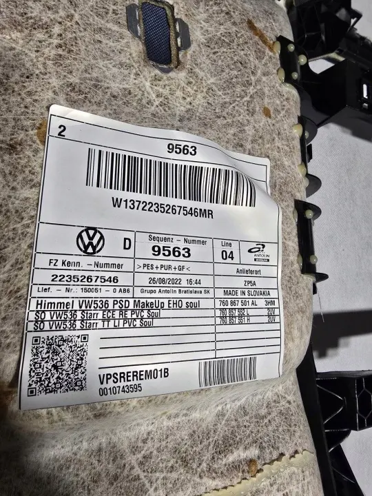 VW Touareg III Revestimento Teto OEM 760867501AL image 3