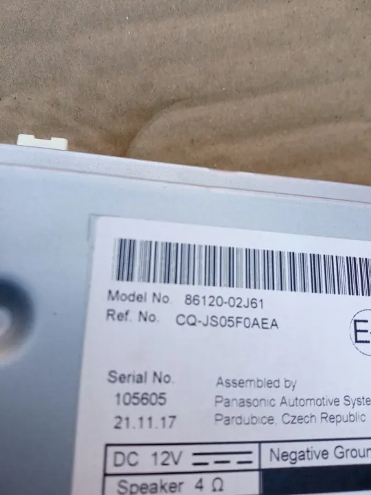 Radio CD Toyota AURIS E18 II 15-18 Lift OEM 86120-02j61 image 4