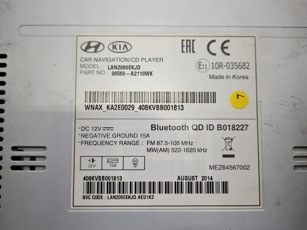Radio OEM 96560-A2110WK pour Kia Ceed II 2012-2018 image 6