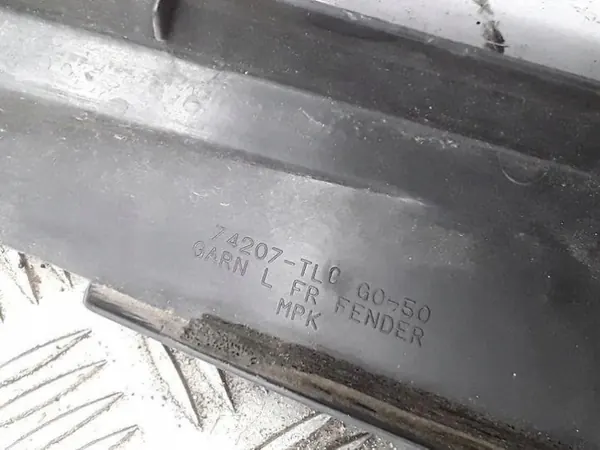 Spatbordbeschermer Honda OE OEM 74207TL0G050 - Gebruikt image 7
