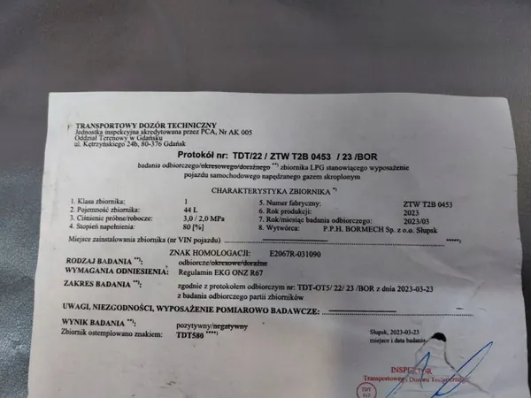 LPG Gasflaska 44L 2033R Bormech Begagnad image 3
