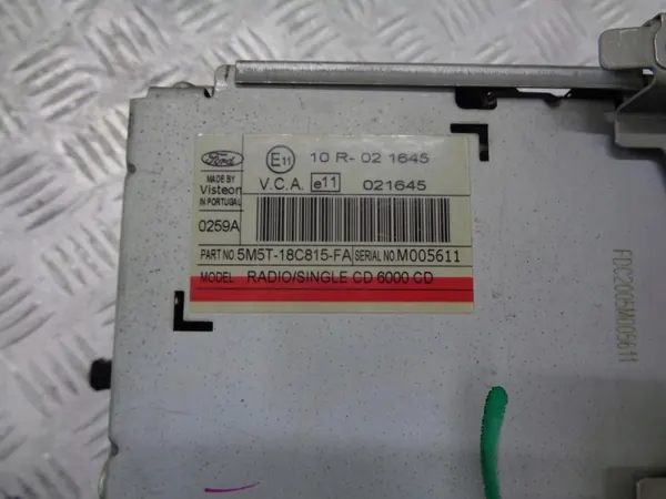 Ford OEM 5M5T18C815FA 6000 CD Radio - Käytetty image 7