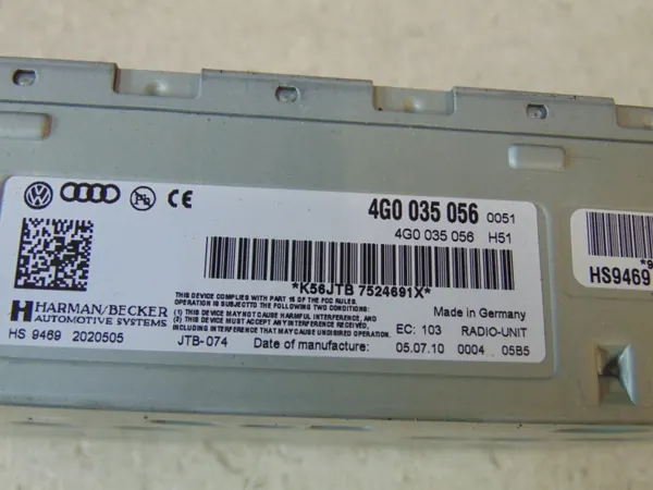 Módulo amplificador MMI Audi OEM 4G0035056 image 3