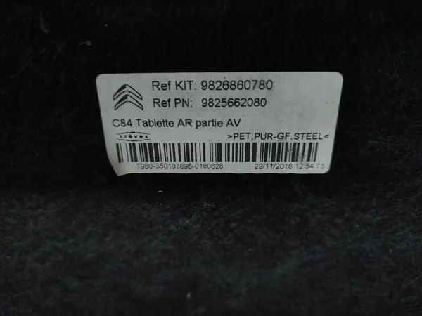 Étagre coffre arrière OEM 9826860780 pour Citroen C5 Aircross image 8