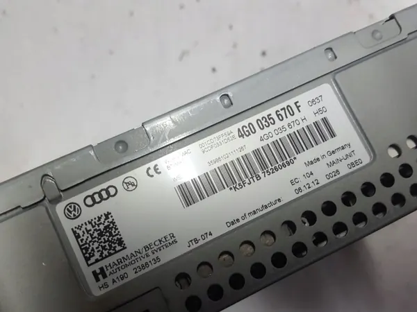 Audi A6 C7 MMI Navigaationlukija OEM 4G0035670F image 3