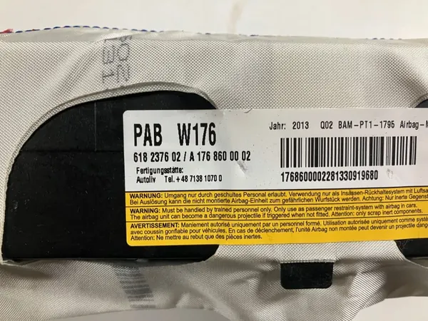 Airbag Passager Mercedes Classe A W176 OEM A1768600002 image 3
