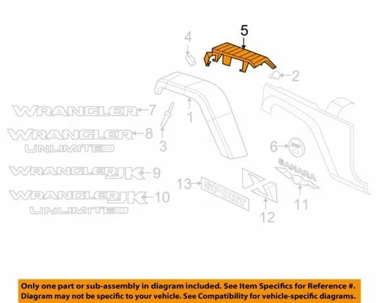 Reforço dianteiro esquerdo Jeep Wrangler JK OEM 55078134AF image 6