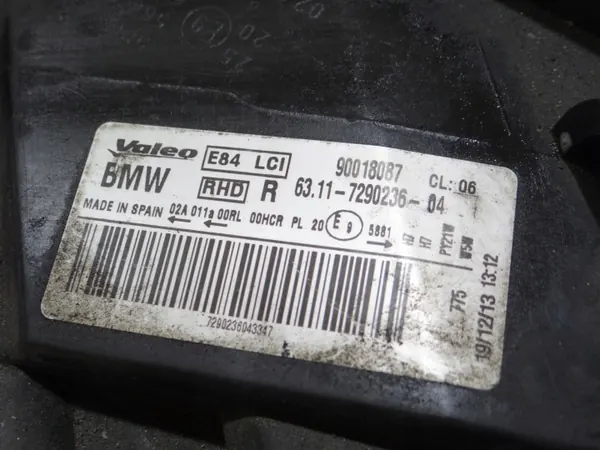 BMW X1 E84 farol dianteiro direito OEM 7290236 image 5
