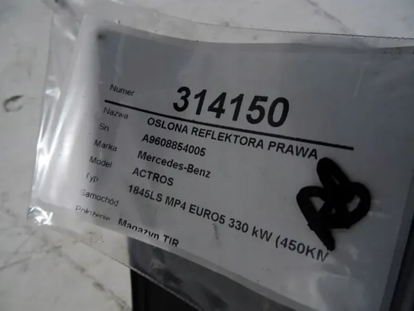 Cache Phare Droit OEM A9608854005 Mercedes Actros image 5