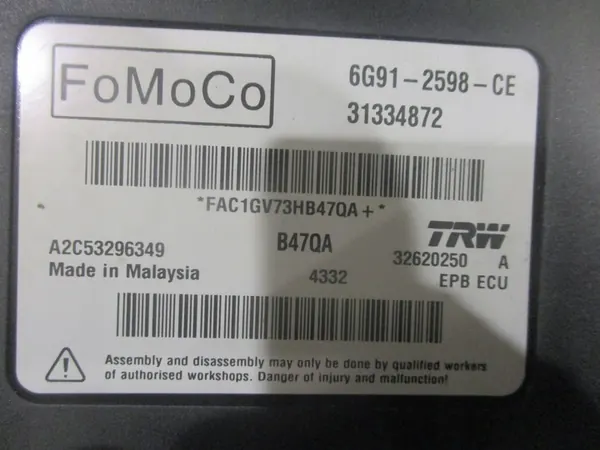 Módulo de Freio de Mão Volvo S60 V60 II 10-18R 31334872 image 2