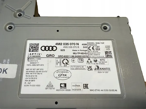 Audi Centralstyrenhet OEM 4M2035070N Begagnad image 3