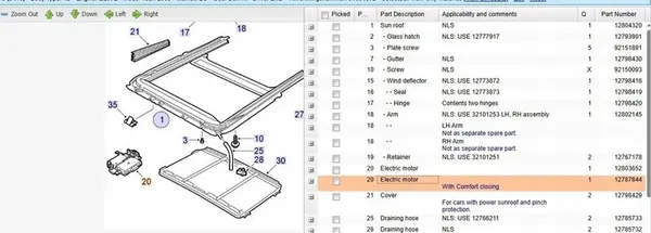 Motor de teto solar SAAB 9-3 (YS3F) 2003 OEM 12787844 image 4
