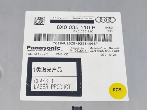 Audi CD/DVD-vaihtaja OEM 8X0035110B A6 S6 C7:lle image 3
