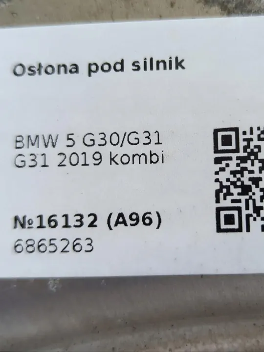 Cubremotor BMW 5 G30/G31 2019 OEM 6865263 image 4