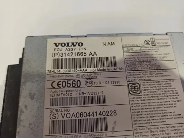 CD-Wechsler Volvo S60 2015 OEM 31421665 image 4