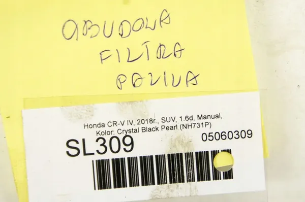SL309 Honda CR-V IV 1.6d Polttoainesuodattimen Kotelo image 6