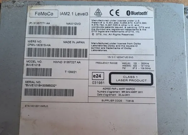 Radio CD Navigation Volvo V60 I OEM 31357771AA image 3