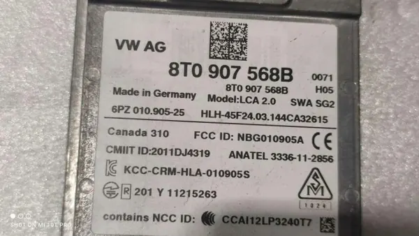 Radar de asistencia de cambio de carril OEM 8T0907568B Audi A5 image 4