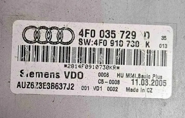 Audi CD-vaihtaja OEM 4F0910730K A6 Avant 2006 image 3
