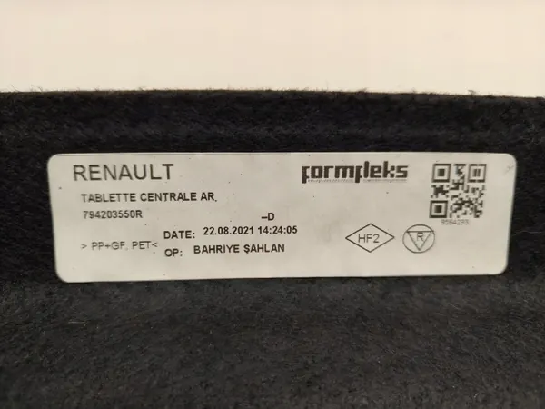 OEM 794203550R Étagre de coffre arrière Renault Clio V image 5