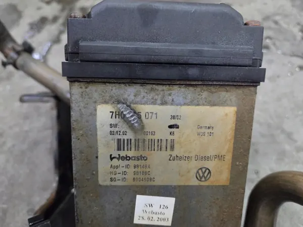 VW T5 Webasto parkeringsvärme OEM 7H0815071 image 3