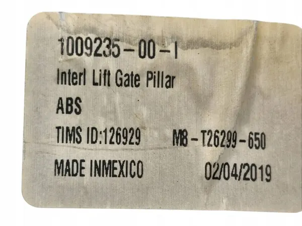Tesla Model S Taka-tunnelin kansi OEM 100923500I image 8