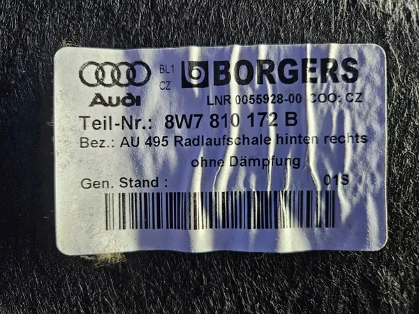 Aile arrière droite Audi A5 F5 OEM 8W7810172B image 8